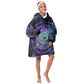 Thoth Ancient Egyptian Cosmic Kid Wearable Blanket Hoodie with Sacred Eye and Baboon Symbol Theme