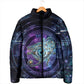 Thoth Ancient Egyptian Cosmic Padded Jacket with Sacred Eye and Baboon Symbol Theme