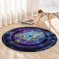 Thoth Ancient Egyptian Cosmic Round Carpet with Sacred Eye and Baboon Symbol Theme