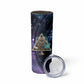 Thoth Ancient Egyptian Cosmic Skinny Tumbler with Sacred Eye and Baboon Symbol Theme