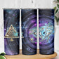 Thoth Ancient Egyptian Cosmic Skinny Tumbler with Sacred Eye and Baboon Symbol Theme