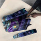 Thoth Ancient Egyptian Cosmic Umbrella with Sacred Eye and Baboon Symbol Theme