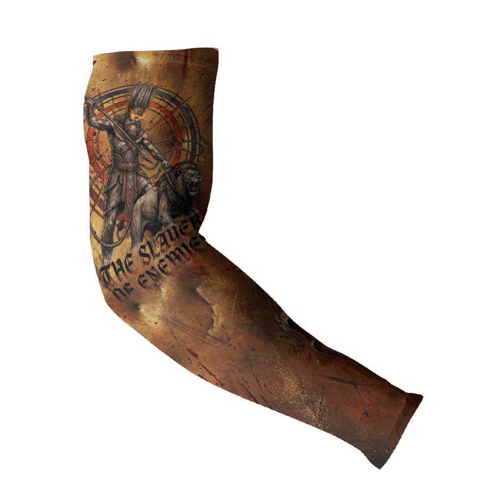 Onuris Arm Sleeves Egyptian War God Slayer of Enemies Spear Lion Ancient Battle