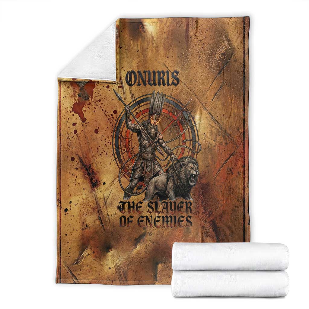 Onuris Blanket Egyptian War God Slayer of Enemies Spear Lion Ancient Battle