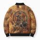 Onuris Bomber Puffer Jacket Egyptian War God Slayer of Enemies Spear Lion Ancient Battle
