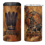 Onuris 4 in 1 Can Cooler Tumbler Egyptian War God Slayer of Enemies Spear Lion Ancient Battle