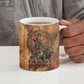 Onuris Ceramic Mug Egyptian War God Slayer of Enemies Spear Lion Ancient Battle