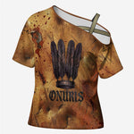 Onuris Cross Shoulder Shirt Egyptian War God Slayer of Enemies Spear Lion Ancient Battle