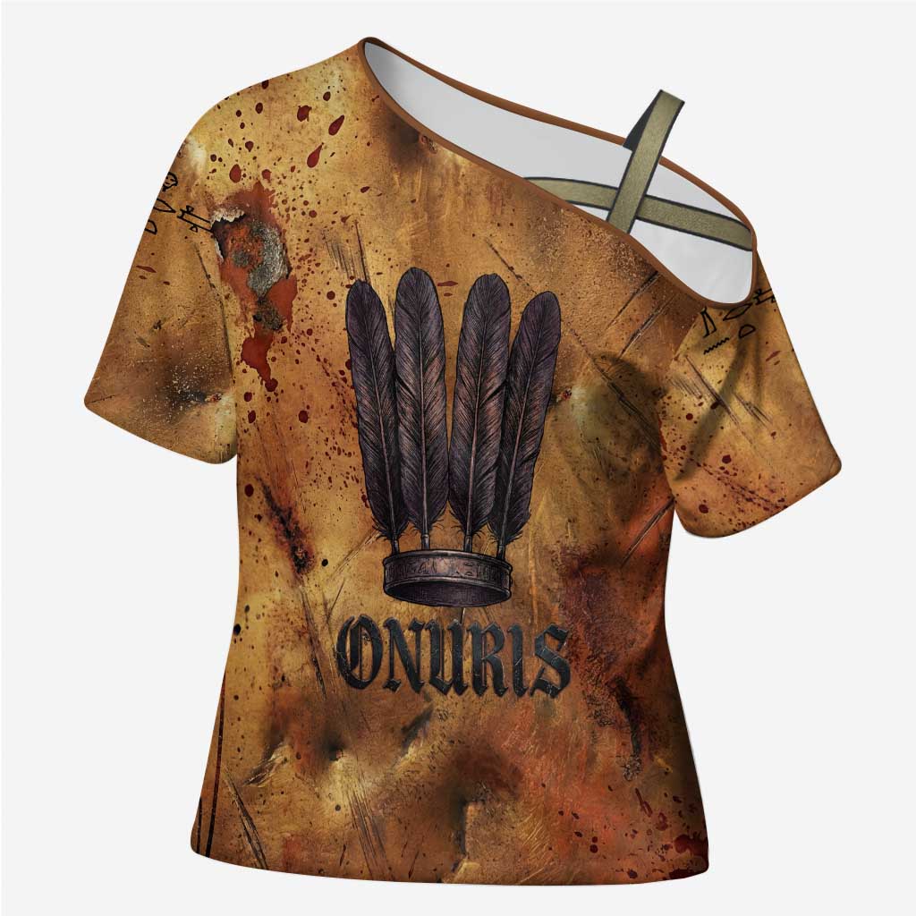 Onuris Cross Shoulder Shirt Egyptian War God Slayer of Enemies Spear Lion Ancient Battle