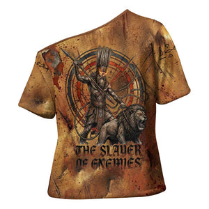 Onuris Cross Shoulder Shirt Egyptian War God Slayer of Enemies Spear Lion Ancient Battle