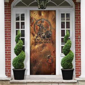 Onuris Door Cover Egyptian War God Slayer of Enemies Spear Lion Ancient Battle