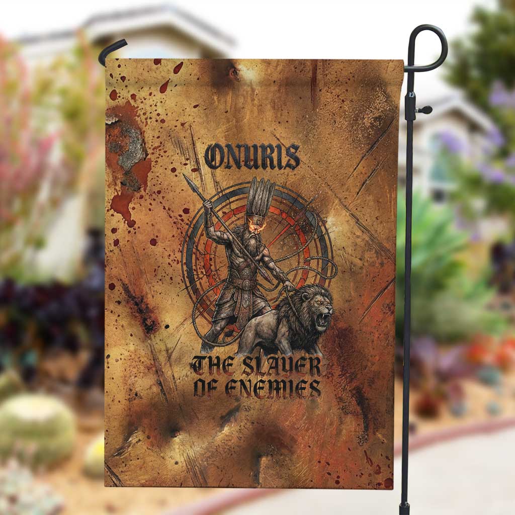 Onuris Garden Flag Egyptian War God Slayer of Enemies Spear Lion Ancient Battle
