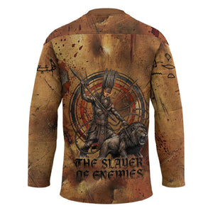 Onuris Hockey Jersey Egyptian War God Slayer of Enemies Spear Lion Ancient Battle