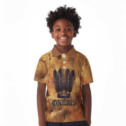 Onuris Kid Polo Shirt Egyptian War God Slayer of Enemies Spear Lion Ancient Battle