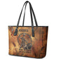 Onuris Leather Tote Bag Egyptian War God Slayer of Enemies Spear Lion Ancient Battle