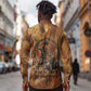 Onuris Long Sleeve Button Shirt Egyptian War God Slayer of Enemies Spear Lion Ancient Battle