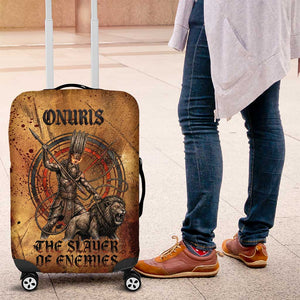 Onuris Luggage Cover Egyptian War God Slayer of Enemies Spear Lion Ancient Battle