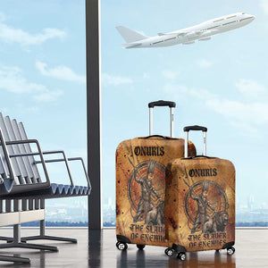 Onuris Luggage Cover Egyptian War God Slayer of Enemies Spear Lion Ancient Battle