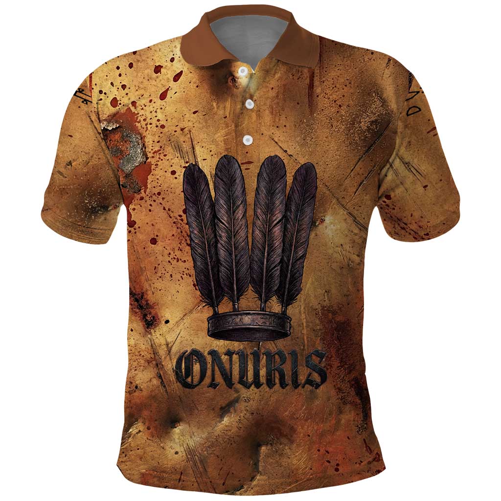 Onuris Polo Shirt Egyptian War God Slayer of Enemies Spear Lion Ancient Battle