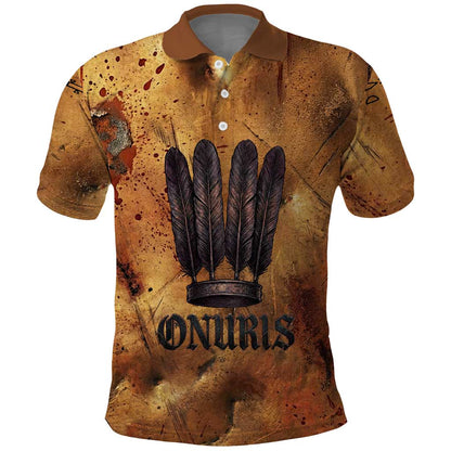Onuris Polo Shirt Egyptian War God Slayer of Enemies Spear Lion Ancient Battle