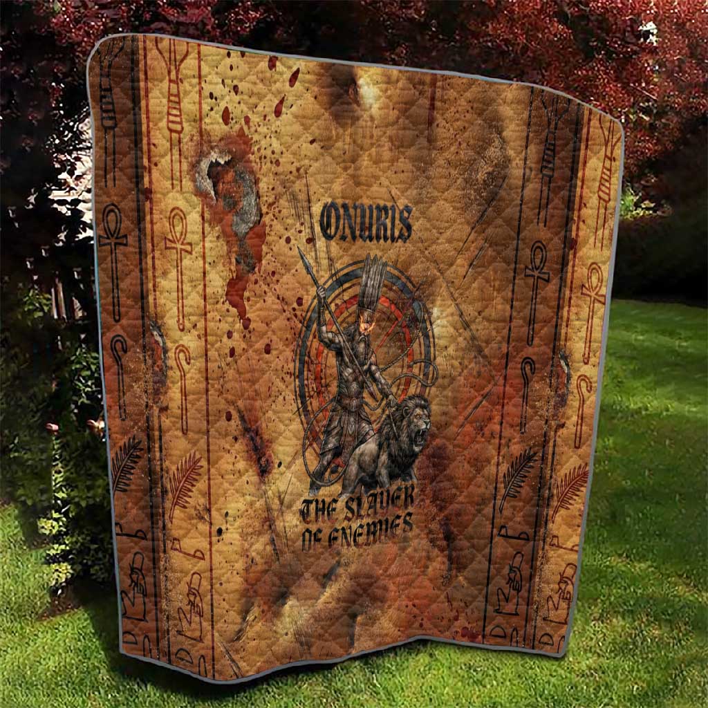 Onuris Quilt Egyptian War God Slayer of Enemies Spear Lion Ancient Battle