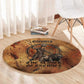 Onuris Round Carpet Egyptian War God Slayer of Enemies Spear Lion Ancient Battle