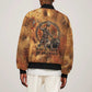 Onuris Sleeve Zip Bomber Jacket Egyptian War God Slayer of Enemies Spear Lion Ancient Battle
