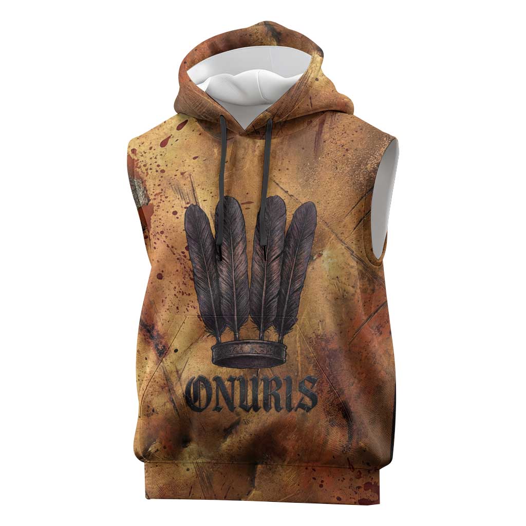 Onuris Sleeveless Hoodie Egyptian War God Slayer of Enemies Spear Lion Ancient Battle