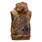 Onuris Sleeveless Hoodie Egyptian War God Slayer of Enemies Spear Lion Ancient Battle