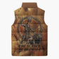 Onuris Sleeveless Puffer Jacket Egyptian War God Slayer of Enemies Spear Lion Ancient Battle