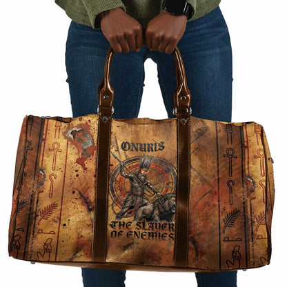 Onuris Travel Bag Egyptian War God Slayer of Enemies Spear Lion Ancient Battle