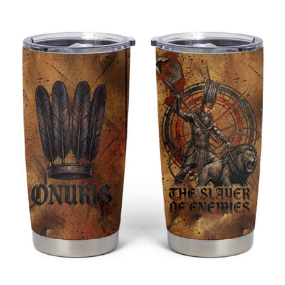Onuris Tumbler Cup Egyptian War God Slayer of Enemies Spear Lion Ancient Battle