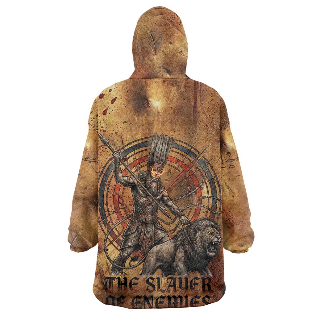 Onuris Wearable Blanket Hoodie Egyptian War God Slayer of Enemies Spear Lion Ancient Battle