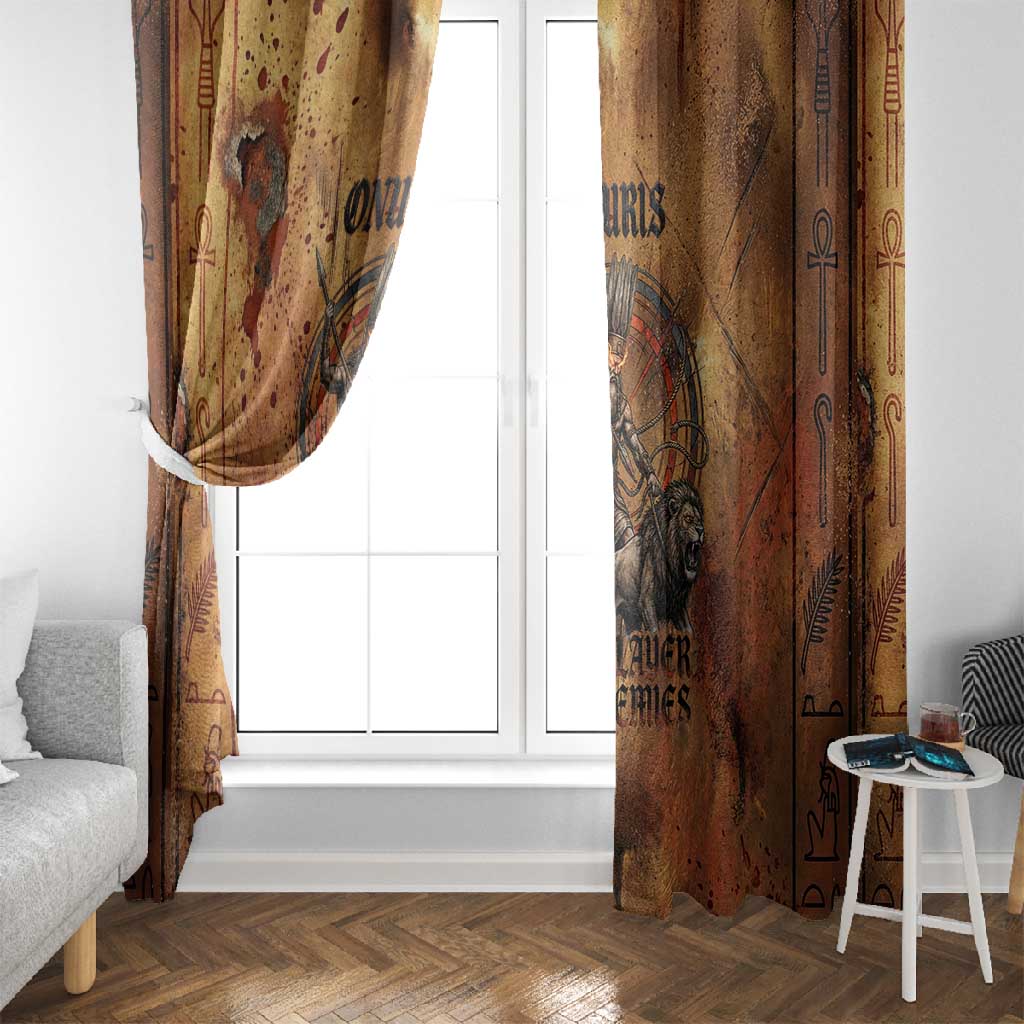 Onuris Window Curtain Egyptian War God Slayer of Enemies Spear Lion Ancient Battle