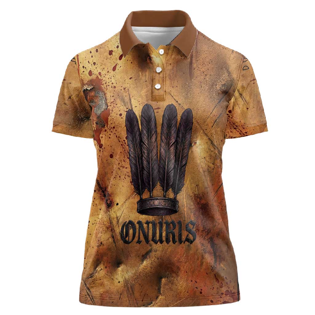 Onuris Women Polo Shirt Egyptian War God Slayer of Enemies Spear Lion Ancient Battle