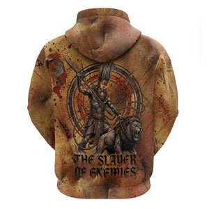 Onuris Zip Hoodie Egyptian War God Slayer of Enemies Spear Lion Ancient Battle