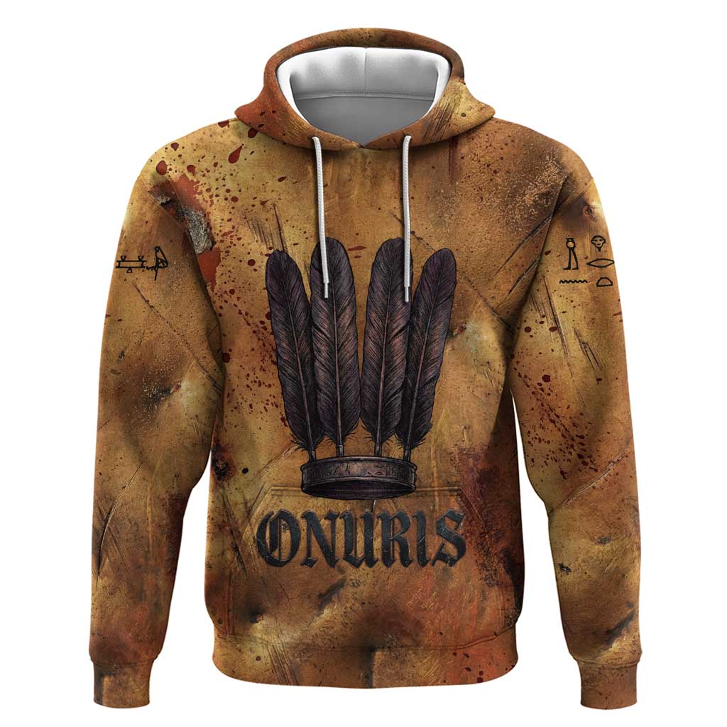 Onuris Zip Hoodie Egyptian War God Slayer of Enemies Spear Lion Ancient Battle