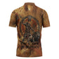 Onuris Zipper Polo Shirt Egyptian War God Slayer of Enemies Spear Lion Ancient Battle