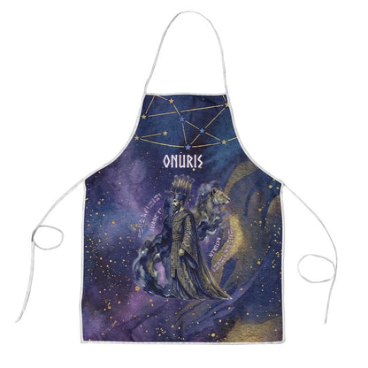 Onuris Apron Cosmic Warrior Egyptian God Eye of Horus Spears Starry Night