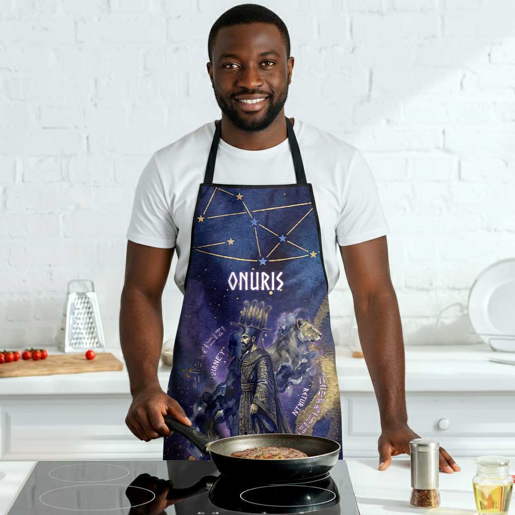 Onuris Apron Cosmic Warrior Egyptian God Eye of Horus Spears Starry Night