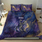 Onuris Bedding Set Cosmic Warrior Egyptian God Eye of Horus Spears Starry Night
