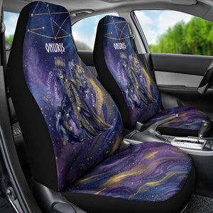 Onuris Car Seat Cover Cosmic Warrior Egyptian God Eye of Horus Spears Starry Night