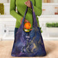 Onuris Grocery Bag Cosmic Warrior Egyptian God Eye of Horus Spears Starry Night