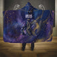 Onuris Hooded Blanket Cosmic Warrior Egyptian God Eye of Horus Spears Starry Night
