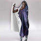 Onuris Hooded Blanket Cosmic Warrior Egyptian God Eye of Horus Spears Starry Night