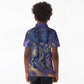 Onuris Kid Polo Shirt Cosmic Warrior Egyptian God Eye of Horus Spears Starry Night