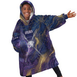 Onuris Kid Wearable Blanket Hoodie Cosmic Warrior Egyptian God Eye of Horus Spears Starry Night