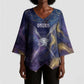 Onuris Kimono Sleeve Blouse Cosmic Warrior Egyptian God Eye of Horus Spears Starry Night