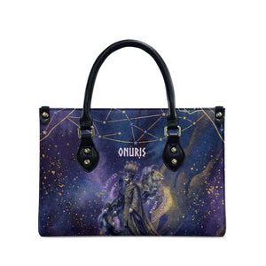 Onuris Leather Bag Cosmic Warrior Egyptian God Eye of Horus Spears Starry Night