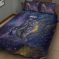 Onuris Quilt Bed Set Cosmic Warrior Egyptian God Eye of Horus Spears Starry Night